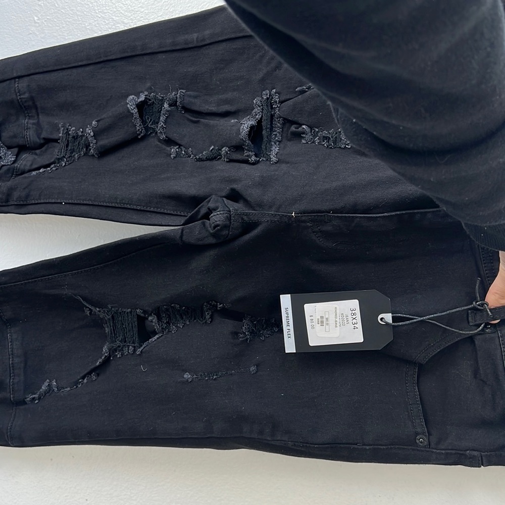 Modern skinny fit slight stretch give denim a comfortable fit.